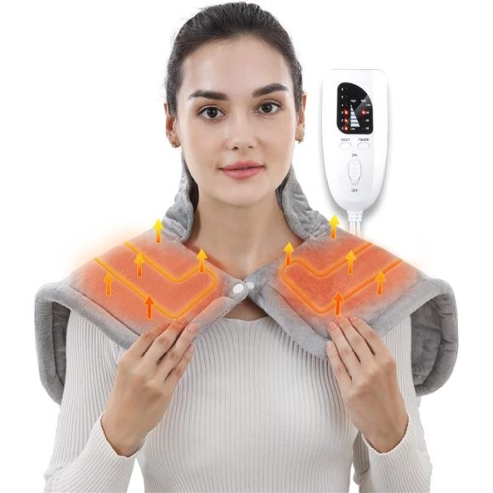 Heating Pad for Neck & Shoulder - Large Electric Heated Neck Shoulder, Auto-Off